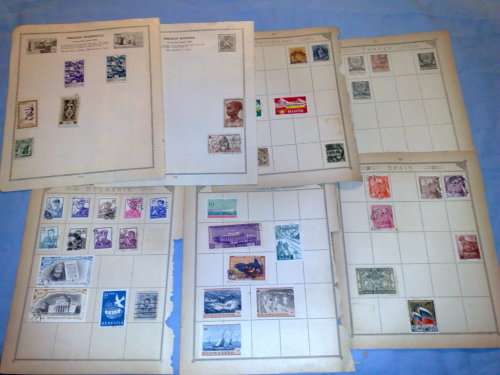 WORLDWIDE CLEARANCE-35 PAGES from OLD ALBUMS,MAINLY CLEAN-NOT CHECKED!!