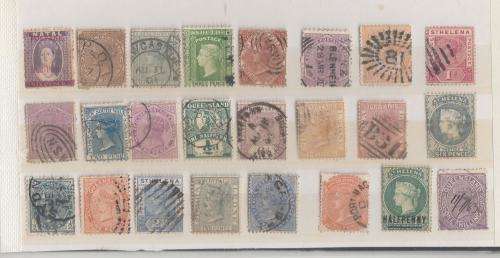 QUEEN VIC-ASSORTED USED,NOT REFERENCED,POSSIBLE GOOD CV,ODD SOILED OR FAULTY,MOST LOOK FINE
