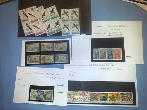 GLORY LOT-BETTER ITEMS ON 30 CARDS/SLEEVES & 10 PAGES GB COMM MINT SETS,GOOD VALUE LOT,BARGAIN BUY