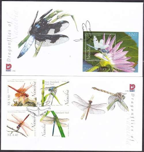 NAMIBIA - DRAGONFLIES, FDC SET 3.58A & 3.58 B - FINE AS NEW!!!!!