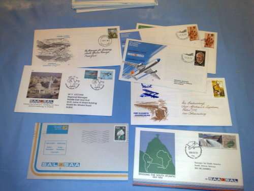 10 PM CLOSING-SA AIRWAYS-25 ASSORTED NUMBERED FDC-SOME BETTER ONES INCLUDED-BARGAIN