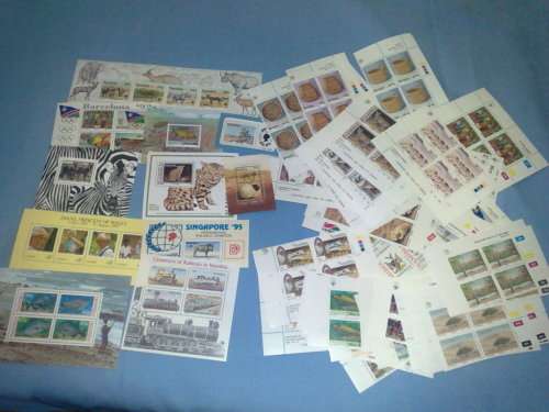 NAMIBIA-12 ASSORTED M/SHEETS PLUS 77 ASSORTED CONTROL BLOCKS,EXCESS STOCK-ALL UM TO CLEAR