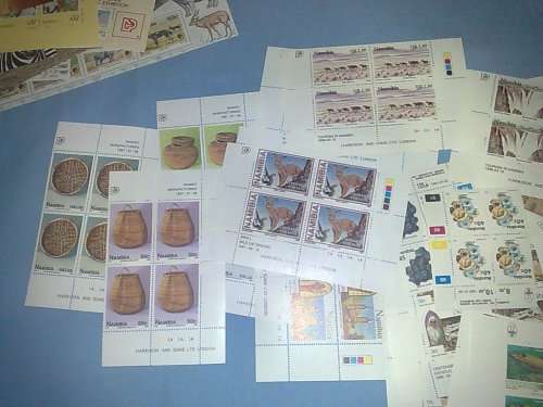 NAMIBIA-12 ASSORTED M/SHEETS PLUS 77 ASSORTED CONTROL BLOCKS,EXCESS STOCK-ALL UM TO CLEAR