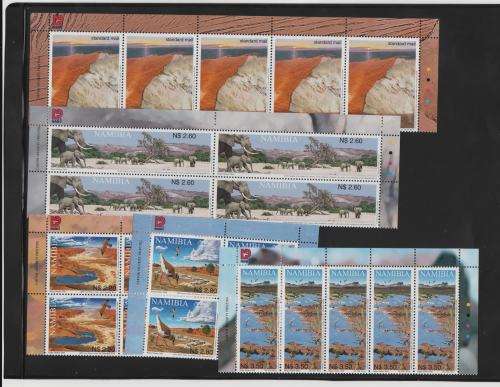 NAMIBIA EPHAMERAL RIVERS-SET OF 5 CONTROL BLOCKS,SUPERB UM,DIFFICULT SET TO SOURCE-GOOD CV