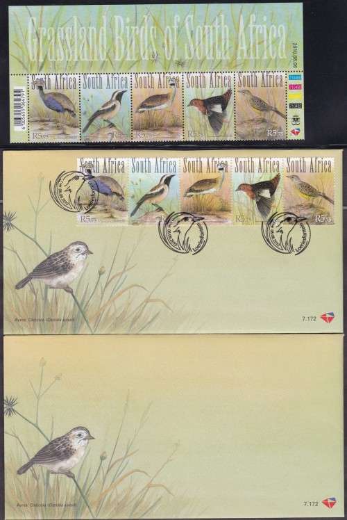 RSA - GRASSLAND BIRDS, FDC 7.172 & UNSERVICED FDC 7.172 WITH U/M CONTROL STRIP - FINE!!!!!