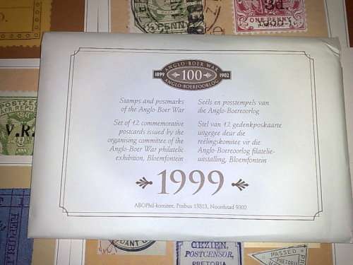 RSA-BOER WAR 100TH ANN-SET OF 12 POSTCARDS-ISSUED FOR BOER WAR EXPO ,BLOEMFONTEIN,NOT COMMON