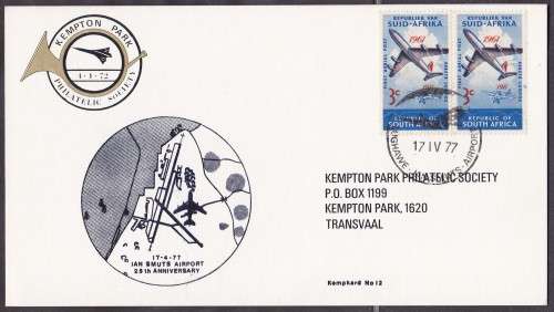RSA - JAN SMUTS AIRPORT 25TH ANNI, KEMP KARD NO.12 - FINE!!!!!