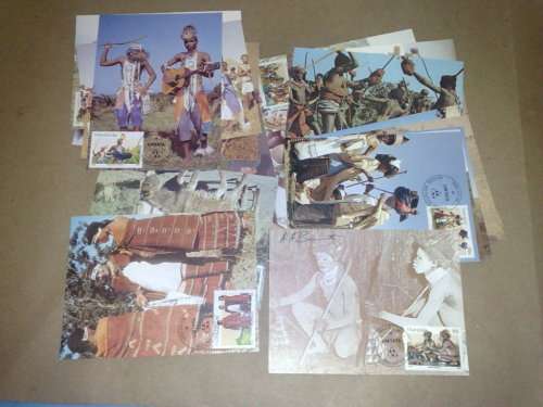 TRANSKEI-2ND DEF SERIES-SET OF 17 MAXICARDS-THE R2 MAXICARD SIGNED BY A.H.BARRETT,STAMP ARTIST