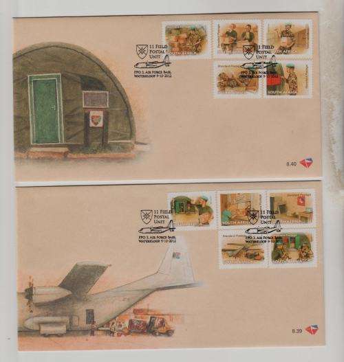 RSA-11TH FIELD POSTAL UNIT-SET OF 2 FDC 8.39 AND 8.40-FINE AS NEW
