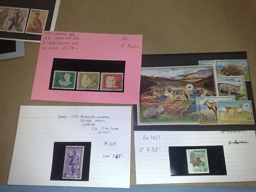 WORLDWIDE-12 CARDS WITH GOOD SETS OR SINGLE ITEMS-HIGH CV LOT R3050-ALL FINE UM ,AND USED