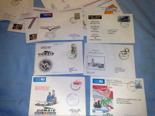 RSA-45 ASSORTED FLIGHT COVERS,MANY ILLUSTRATED,SOME DUPLICATIONS-PAY FOR 40-FIVE ARE FREE