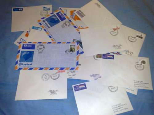 RSA-45 ASSORTED FLIGHT COVERS,MANY ILLUSTRATED,SOME DUPLICATIONS-PAY FOR 40-FIVE ARE FREE