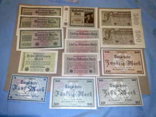 GERMANY/DEUTSCHE REICH/DORFLAND-ASSORTED BANKNOTES,MOST FINE.LIGHTLY CIRCULATED-NOT VALUED
