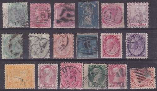 GB - QUEEN VIC + EARLY COMMON WEALTH, ASSORTED USED - SOME FAULTS!!!!!