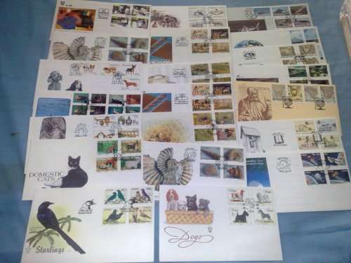 HOMELANDS-20 GOOD LAST ISSUE FDC,WATERBIRDS,CATS,DOGS,STARLINGS-NOT COMMON-BID PER FDC