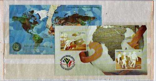 RSA-GIFT OF GIVERS AND RESCUE SOUTH AFRICA-TWO SUPERB UM MINISHEETS0FACE VALUE R45.60-SCARCE