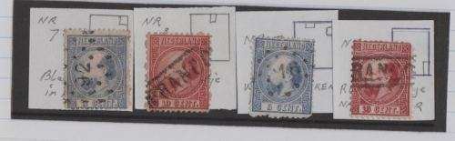 NETHERLANDS-KING WILLIAM EARLY 5C AND 10C-VARIOUS PLATE FLAWS,IDENTIFIED-CV R700 (2003 C/V)-USED