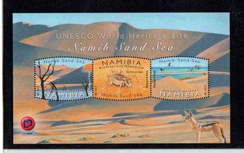 NAMIBIA-UNESCO HERITAGE SITE-FULL SHEET NAMIB SAND SEA-SUPERB UNMOUNTED MINT