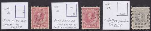 NETHERLANDS - 1872-1888 KING WILLIAM, ASSORTED USED SINGLES WITH VARIETIES - CV:R425!!!!!