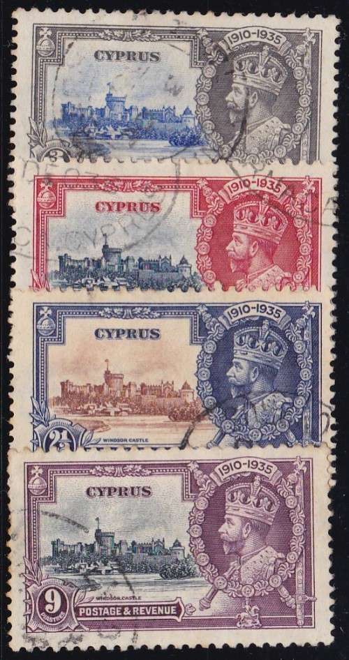 CYPRES - 1935 KGV SILVER JUBILEE, FINE USED SET OF 4 SINGLES - SOUGHT AFTER!!!!!