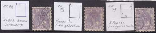 NETHERLANDS - QUEEN WILHELMINA, 4&1/2c VIOLET, FINE USED VARIETIES - CV:R380!!!!!
