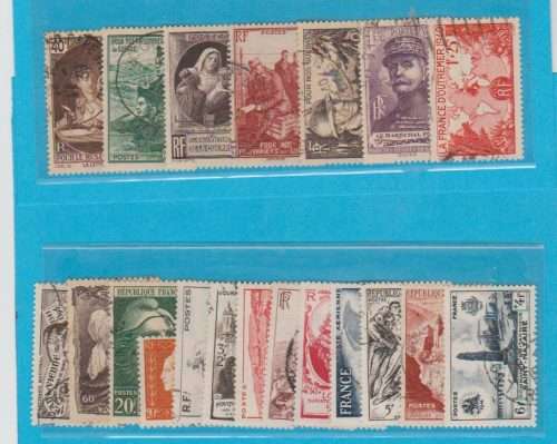 FRANCE-1939/40,S-ASSORTED BETTER VALUE SINGLE STAMPS-ALL FINE USED-CV R860