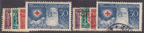 SWITZERLAND - 1928 PRO JUVENTUTE, FINE MINT + FINE USED SETS OF SINGLES - CV:R360!!!!!