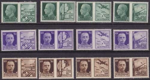 ITALY - PROPAGANDA STAMPS, SET OF 12 UNITS - FINE MINT!!!!!
