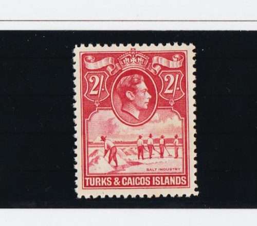 TURKS & CAICOS-1938 KGVI 2/ FINE UNMOUNTED MINT-CV R1100.00-SG 203