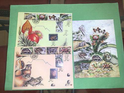 RSA-TABLE MOUNTAIN FDC 7.77& 7.78-EXTRA STAMP  & HANDCANCEL AT JUNASS 2010=PLUS FULL SHEET