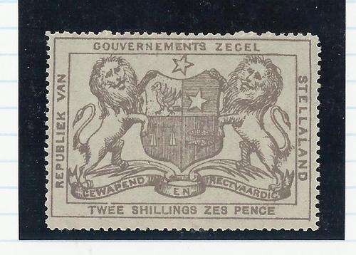 STELLALAND GOVERNMENT ZEGEL/REVENUE-2/6 WITHOUT MONOGRAM-FINE M.M