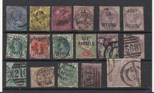 G.B.-QUEEN VIC-ASSORTED USED TO 2/6-INCLUDES GOVT PARCELS,HIGH C.V-MOST FINE