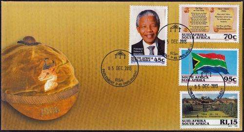 RSA - 1994 MANDELA INAUGURATION STAMPS ON SPRINBOK EMBLEM FDC - WITH PARLIAMENT CANCELS!!!!!