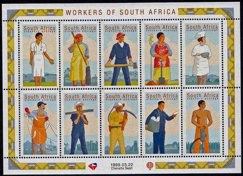 RSA - WORKERS OF SOUTH AFRICA, FULL SHEET - U/M!!!!!