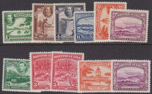 BRITISH GUIANA - NICE ASSORTMENT OF KGV & KGVI SINGLES TO 72c - ALL FINE M/M!!!!!