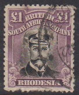 BSAC - KGV ADMIRAL, 1 POUND SINGLE (DIE 3 PERF 14), USED (FAULT AT BOTTOM - SELL AS IS)  - CV:R9000!