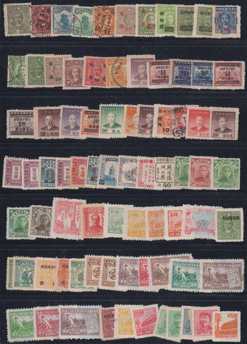 CHINA - LARGE ASSORTMENT OF USED & MINT ON STOCK PAGE - POSSIBLE VALUE HERE!!!!!