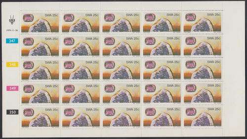 SWA - SEMI PRECIOUS STONES, SET OF 4 FULL SHEETS - U/M!!!!!