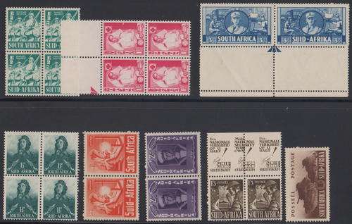 UNION SA - LARGE WAR EFFORT, NICE ASSORTMENT OF BLOCKS & PAIRS - ALL FINE U/M!!!!!
