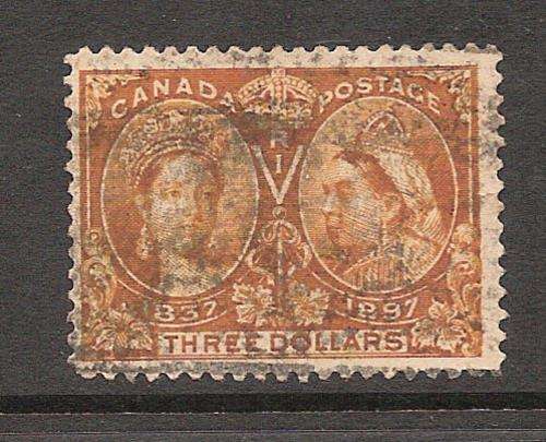 VERY RARE QUEEN VIC-C/V R8400-CANADA 3 DOLLARS-FAIR USED!!!