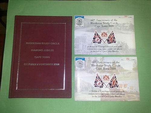 RHODESIA STUDY CIRCLE DIAMOND JUBILEE-LIMITED EDITION BOOK/POSTCARDS-C.J.RHODES