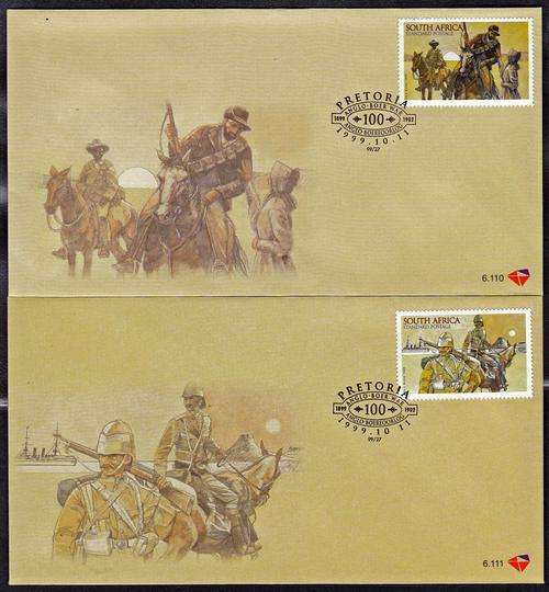 RSA - FDC 6.110 & FDC 6.111, THE BOER/SOUTH AFRICAN WAR - GREAT!!!!!