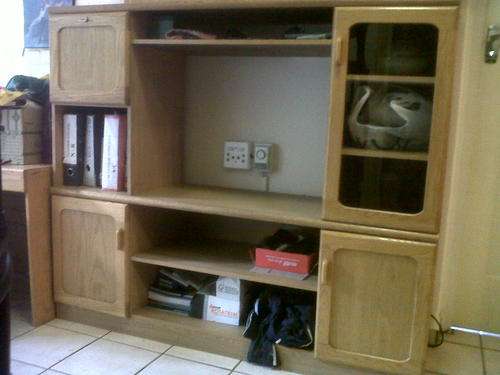 TV Cabinet With Cupboards & lock up liquor cupboard