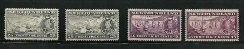 NEWFOUNDLAND MINT "King GEORGE VI" 1937 CORONATION issues, color varieties++ (25) majestic lot
