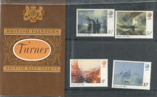 Great Britain 1975 "TURNER" Presentation Pack -Artist & Painter- beautiful paintings