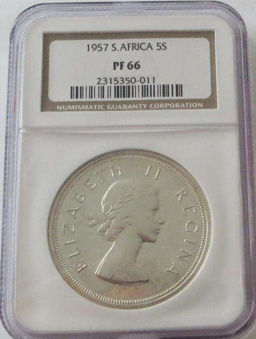 South Africa 5 shillings Crown 1958 PF65 NGC