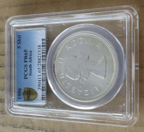 1956 South Africa 5 Shilling Crown PR65 PCGS Graded