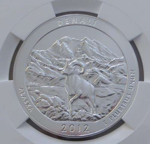 2012 5Oz Silver America the Beautiful Denali Early Releases MS69PL NGC