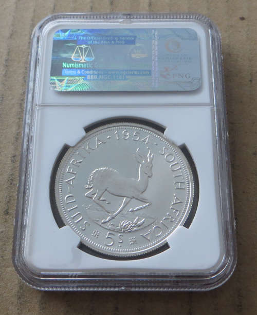 1954 5 Shillings Crown PF67 NGC