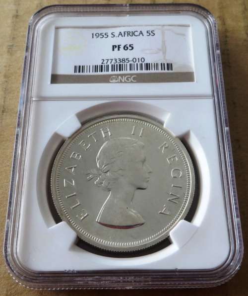 1955 5 Shillings Crown PF65 NGC